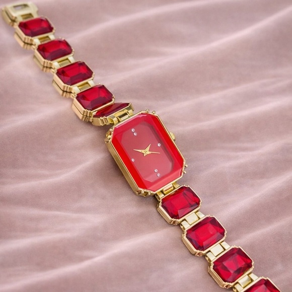 Ruby Red Crystal Gemstone Watch main image 5
